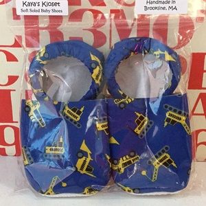 Kaya’s Kloset Soft Soled Baby Shoes, Tractor, NEW WITH TAGS!